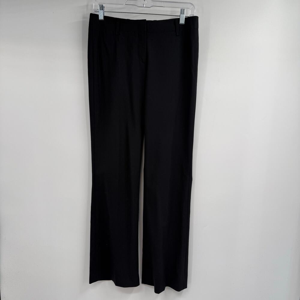 BOSS Hugo Boss Wool Blend Trouser Pants Womens US 2 Black Flat Front